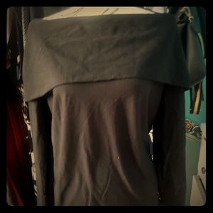 Fabletics off the shoulder mesh top